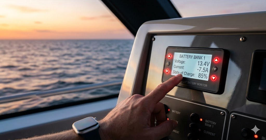 Marine Range Calculator helps someone dial in their battery consumption with a state of charge reading.